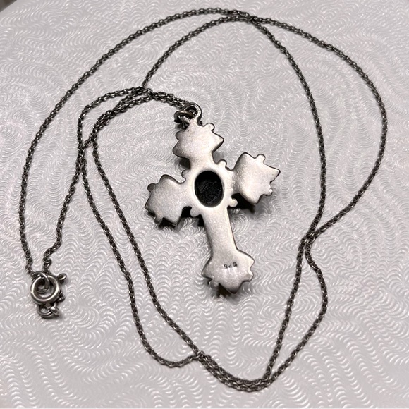 Marcasite cross 925 - Picture 3 of 4